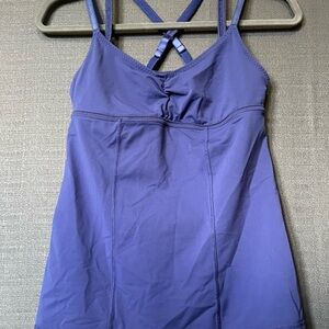 Lululemon Royal Blue Criss-Cross Tank Sports Top EUC Sz 6